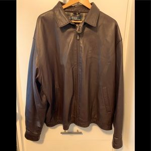Great condition brown leather Polo jacket